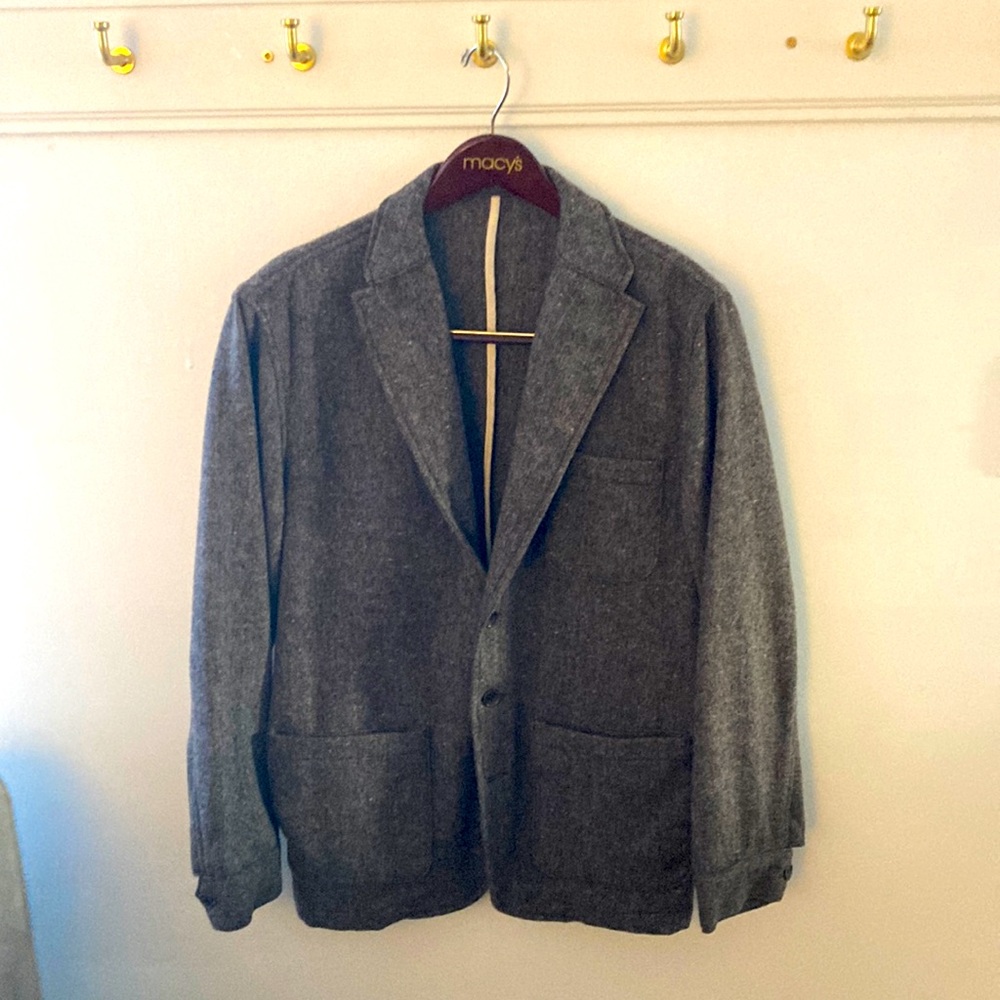 Epaulet Sinclair Sportcoat Size 42 Woolrich Sandy Chestnut Donegal Tweed